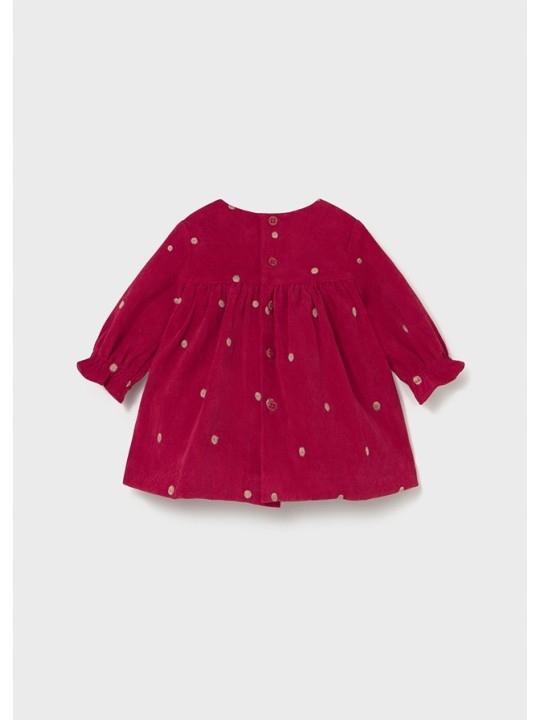 MAYORAL SUKIENKA NEWBORN  ŚWIĘTA CZERWONA W BEŻOWE GROSZKI 2820/1