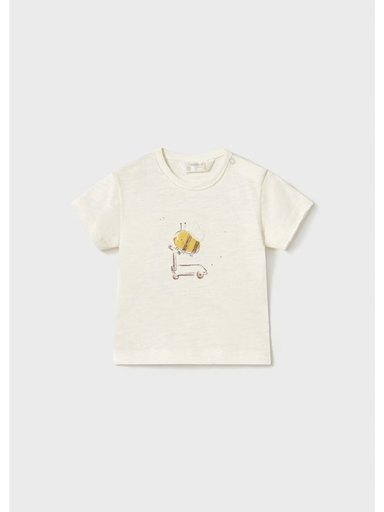 MAYORAL NEWBORN  KOMPLET DRES DLA CHŁOPCA BLUZA  Z KAPTUREM W PSZCZÓŁKI ZIELONE SPODNIE KOSZULKA BIAŁA 1801/4