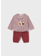 MAYORAL NEWBORN KOMPLET BLUZA ZE ŚLIMAKIEM SPODNIE GŁADKIE 2621/21