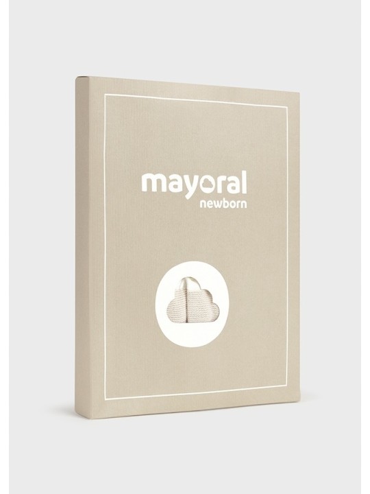 MAYORAL NEWBORN KOMPLET DLA CHŁOPCA DZIANINA SWETER BUZKA SPODNIE BEZ BIAŁY 1560/86