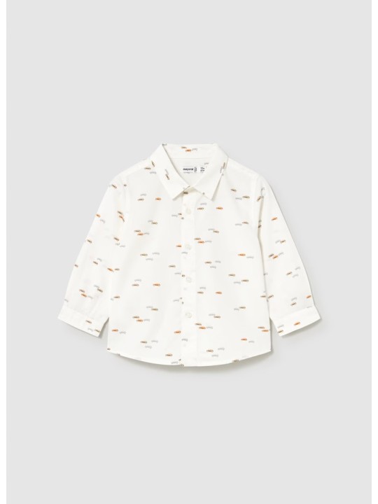 MAYORAL KOSZULA BABY  BIAŁA W AUTKA 2107