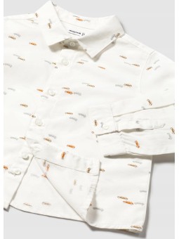 MAYORAL KOSZULA BABY  BIAŁA W AUTKA 2107