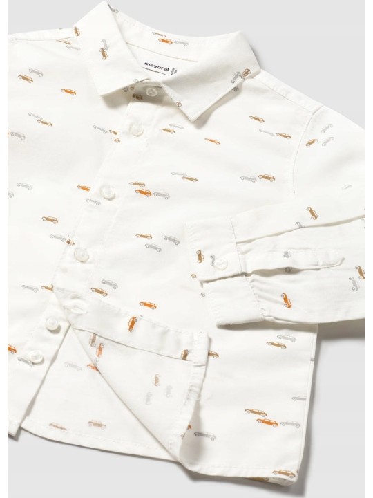 MAYORAL KOSZULA BABY  BIAŁA W AUTKA 2107