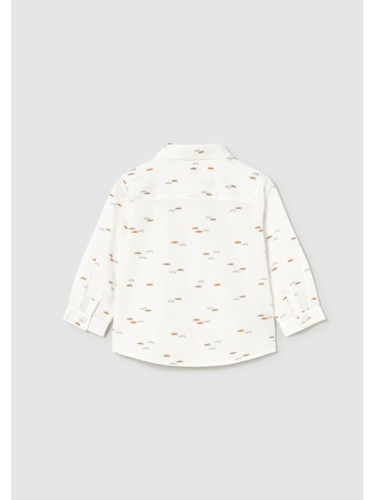 MAYORAL KOSZULA BABY  BIAŁA W AUTKA 2107