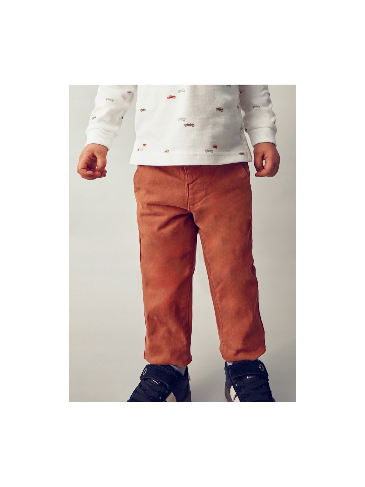 MAYORAL BABY BASIC SPODNIE WIZYTOWE DLA CHŁOPCA CHINO SLIM CEGLASTY  521