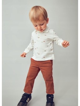 MAYORAL BABY BASIC SPODNIE WIZYTOWE DLA CHŁOPCA CHINO SLIM CEGLASTY  521