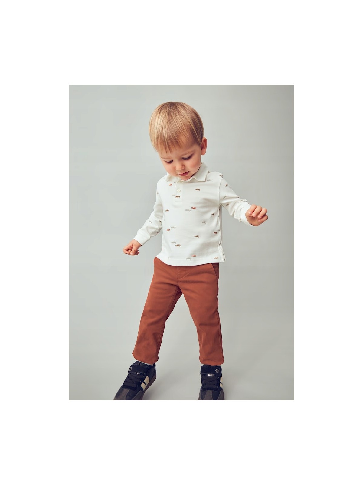 MAYORAL BABY BASIC SPODNIE WIZYTOWE DLA CHŁOPCA CHINO SLIM CEGLASTY  521