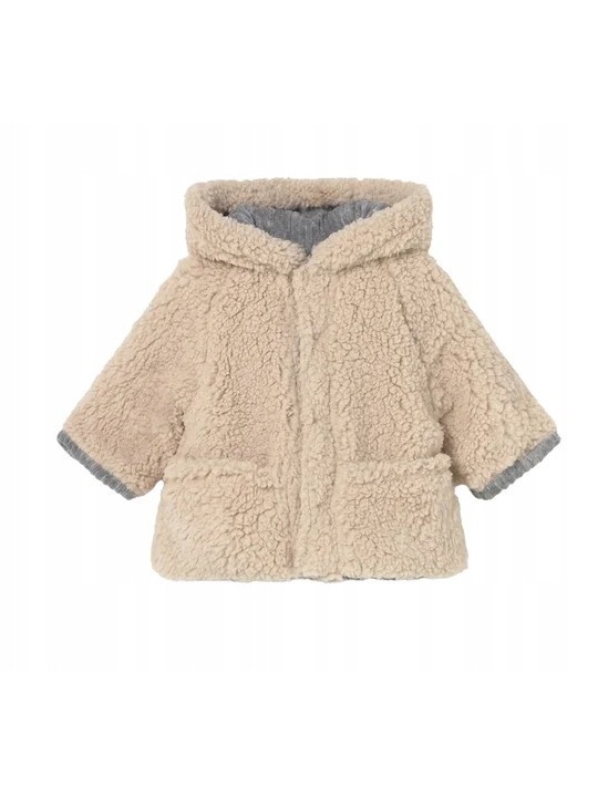 MAYORAL NEWBORN BLUZA Z KAPTUREM DWUSTRONNA SZARA KREM 2496