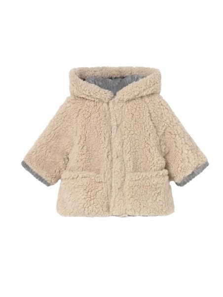 MAYORAL NEWBORN BLUZA Z KAPTUREM DWUSTRONNA SZARA KREM 2496