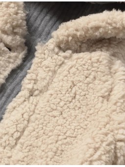 MAYORAL NEWBORN BLUZA Z KAPTUREM DWUSTRONNA SZARA KREM 2496