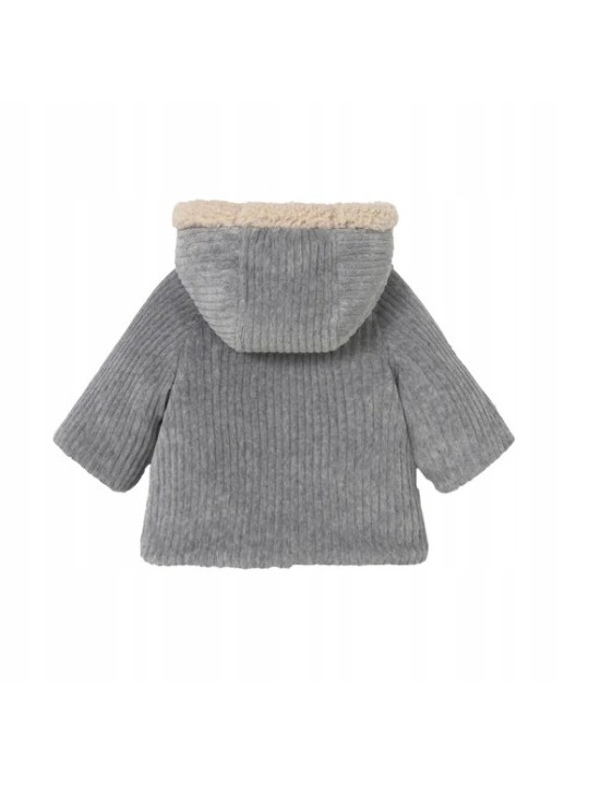 MAYORAL NEWBORN BLUZA Z KAPTUREM DWUSTRONNA SZARA KREM 2496