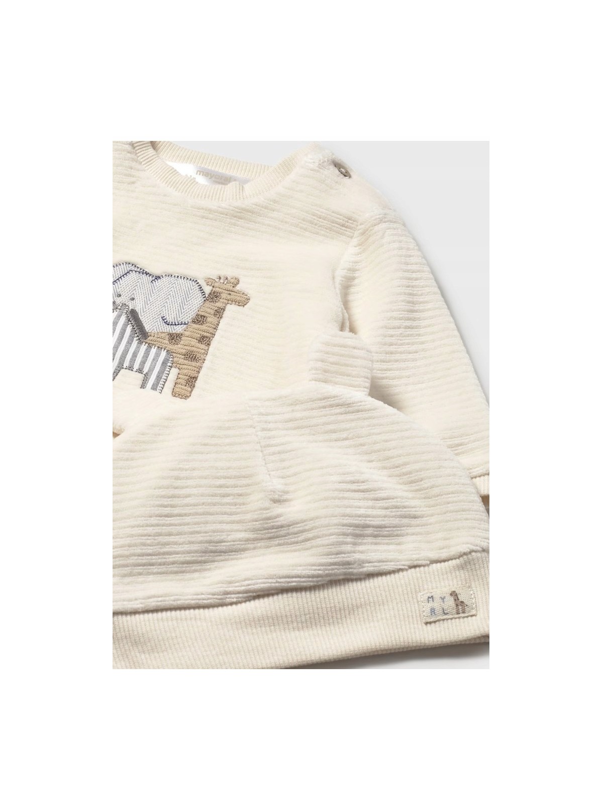 MAYORAL NEWBORN KOMPLET SZTRUKSOWY CZAPKA KREM 2624/1