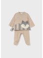 MAYORAL NEWBORN KOMPLET DZIANINOWY BEŻ LISEK 2558