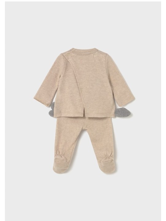 MAYORAL NEWBORN KOMPLET DZIANINOWY BEŻ LISEK 2558