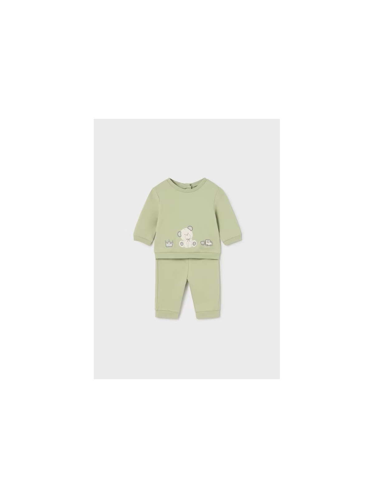 MAYORAL NEWBORN KOMPLET BLUZA Z MISIEM SPODNIE ZIELONE 2680/17