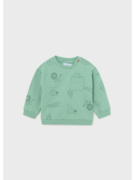 MAYORAL BABY BLUZA DLA CHŁOPCA ZWIERZĄTKA  ZIELONA  1441/52