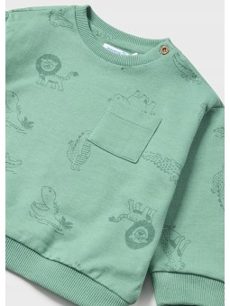 MAYORAL BABY BLUZA DLA CHŁOPCA ZWIERZĄTKA  ZIELONA  1441/52