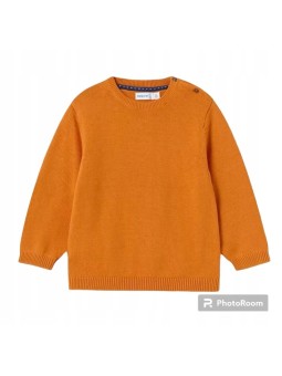 KLASYCZNY POMARAŃCZOWY SWETER NIEMOWLĘCY  Z GZUIKAMI MAYORAL BABY SWETER002