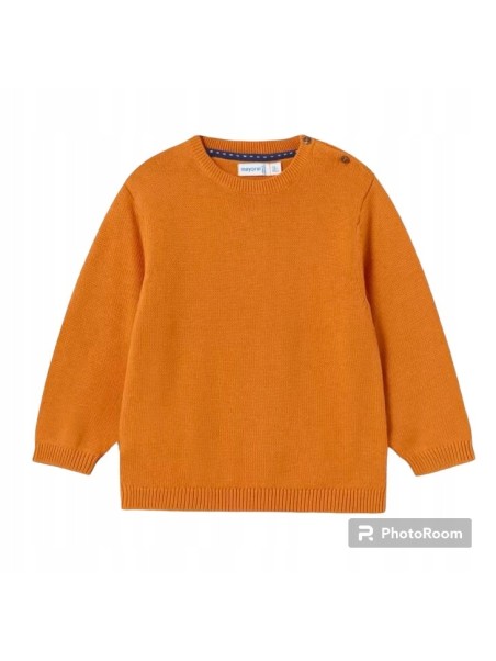 KLASYCZNY POMARAŃCZOWY SWETER NIEMOWLĘCY  Z GZUIKAMI MAYORAL BABY SWETER002