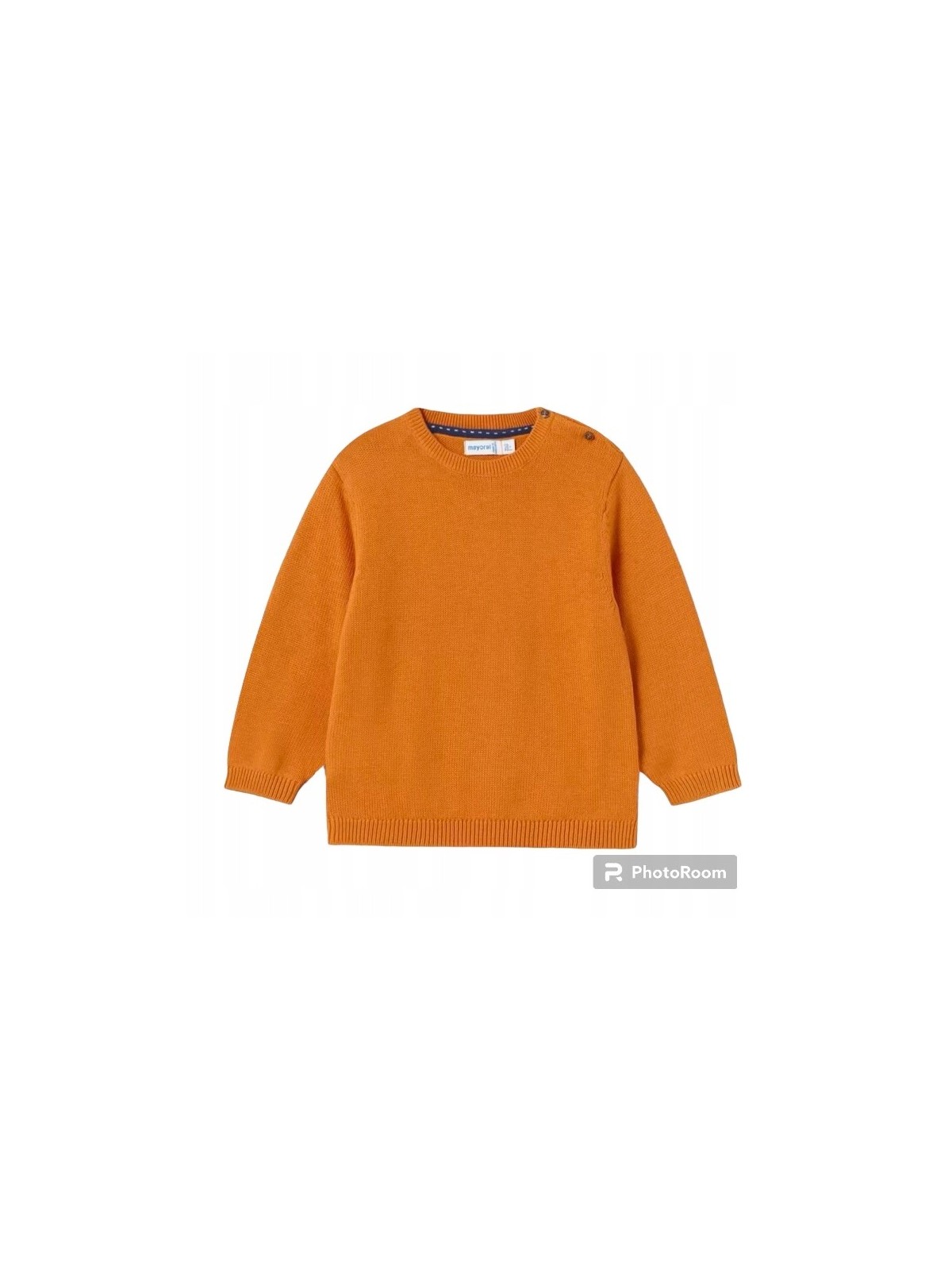 KLASYCZNY POMARAŃCZOWY SWETER NIEMOWLĘCY  Z GZUIKAMI MAYORAL BABY SWETER002