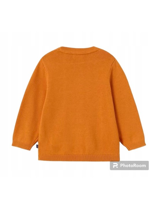 KLASYCZNY POMARAŃCZOWY SWETER NIEMOWLĘCY  Z GZUIKAMI MAYORAL BABY SWETER002