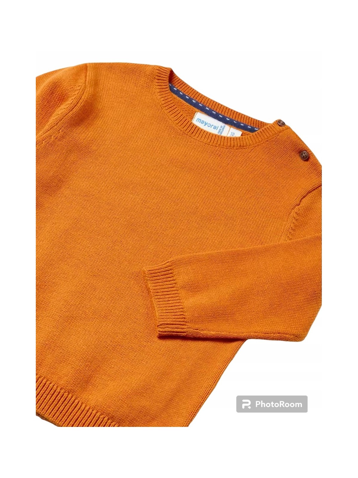 KLASYCZNY POMARAŃCZOWY SWETER NIEMOWLĘCY  Z GZUIKAMI MAYORAL BABY SWETER002