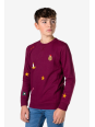 OPPOSUITS BLUZA ŚWIĘTA  DLA CHŁOPCA BORDO HAFTY ODST-1003-US