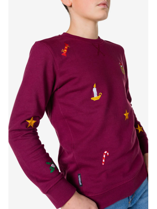 OPPOSUITS BLUZA ŚWIĘTA  DLA CHŁOPCA BORDO HAFTY ODST-1003-US