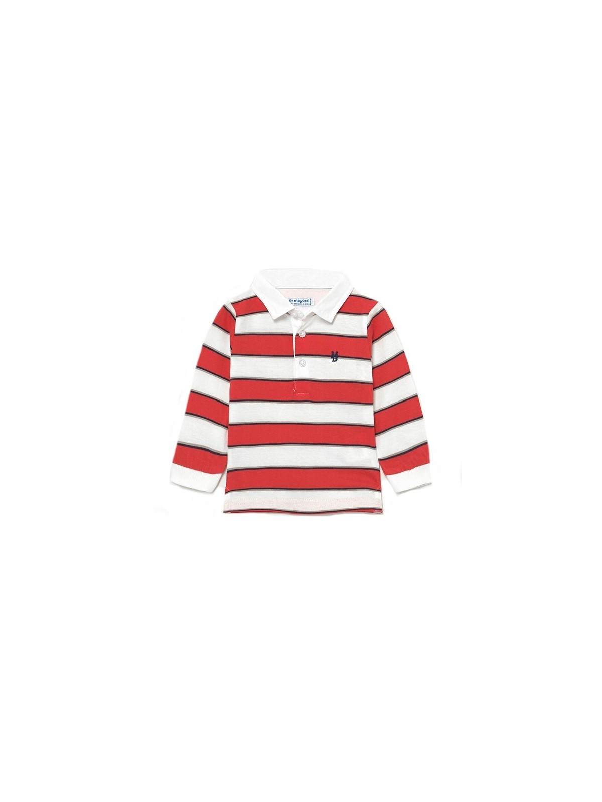 MAYORAL BABY KOSZULKA POLO DLA CHŁOPCA CZEROWNO BIAŁE PASKI 1112/31