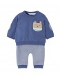 MAYORAL NEWBORN KOMPLET DLA CHŁOPCA BLUZA SPODNIE NIEBIESKI 2641/96