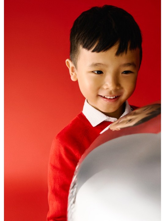 MAYORAL SWETER DLA CHŁOPCA BASIC CZERWONY 323/15