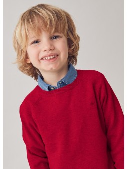 MAYORAL SWETER DLA CHŁOPCA BASIC CZERWONY 323/15