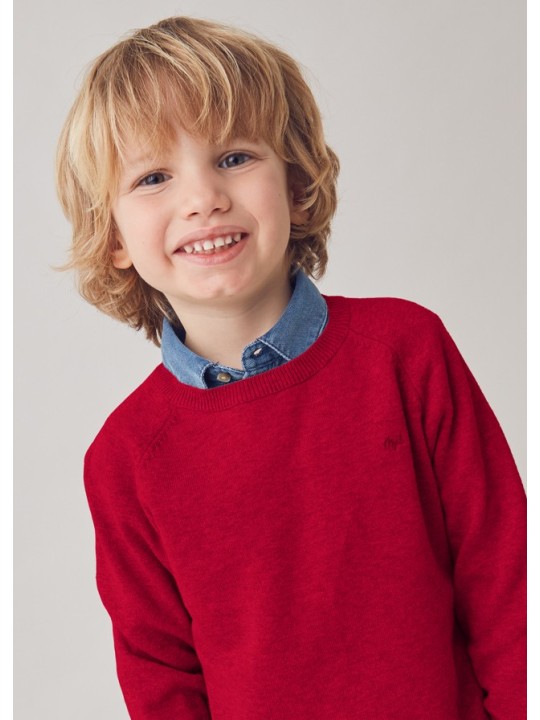 MAYORAL SWETER DLA CHŁOPCA BASIC CZERWONY 323/15