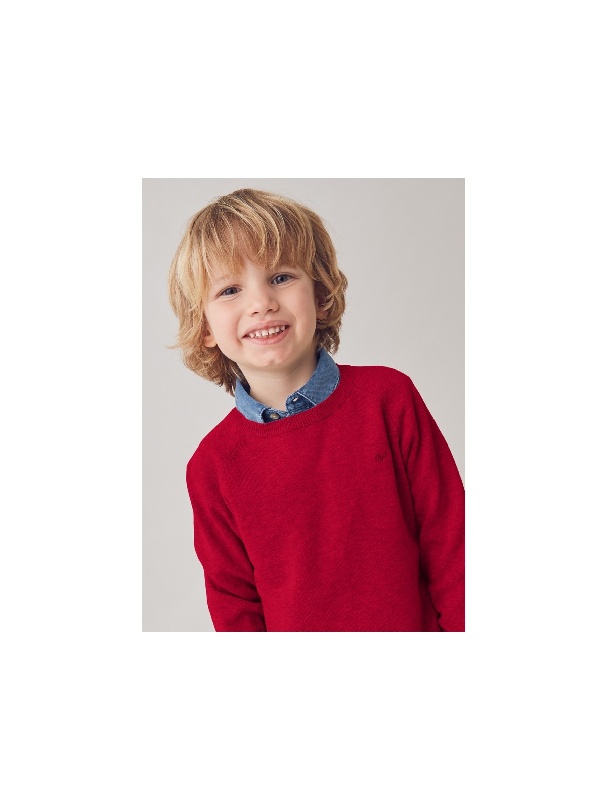 MAYORAL SWETER DLA CHŁOPCA BASIC CZERWONY 323/15
