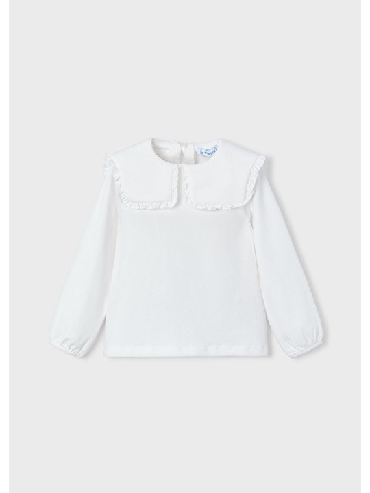 MAYORAL BLUZKA KOSZULKA NA DŁUGI RĘKAW DLA DZIEWCZYNKI  BIAŁA 4134/33