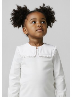 MAYORAL BLUZKA KOSZULKA NA DŁUGI RĘKAW DLA DZIEWCZYNKI  BIAŁA 4134/33