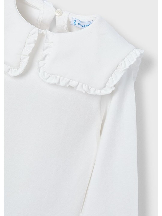 MAYORAL BLUZKA KOSZULKA NA DŁUGI RĘKAW DLA DZIEWCZYNKI  BIAŁA 4134/33