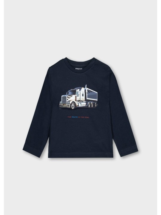 MAYORAL KOSZULKA BLUZKA NA DŁUGI RĘKAW DLA CHŁOPCA GRANAT 4085/23
