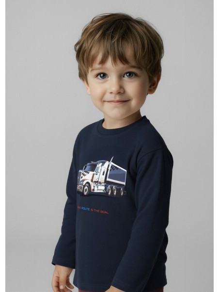 MAYORAL KOSZULKA BLUZKA NA DŁUGI RĘKAW DLA CHŁOPCA GRANAT 4085/23