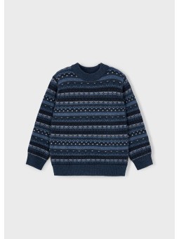 MAYORAL SWETER DLA CHŁOPCA GRANAT BŁĘKIT 4381 /14