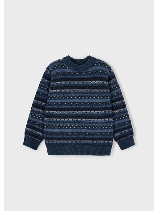 MAYORAL SWETER DLA CHŁOPCA GRANAT BŁĘKIT 4381 /14