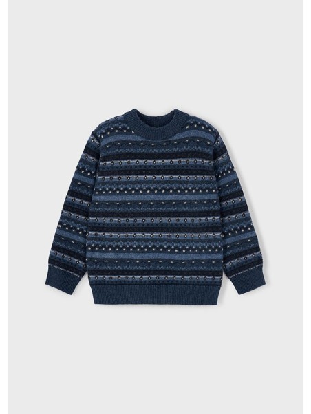 MAYORAL SWETER DLA CHŁOPCA GRANAT BŁĘKIT 4381 /14