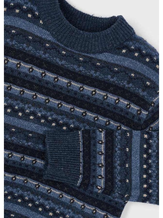 MAYORAL SWETER DLA CHŁOPCA GRANAT BŁĘKIT 4381 /14