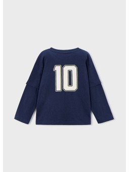 MAYORAL KOSZULKA BLUZKA NA DŁUGI RĘKAW DLA CHŁOPCA GRANAT 4075/75