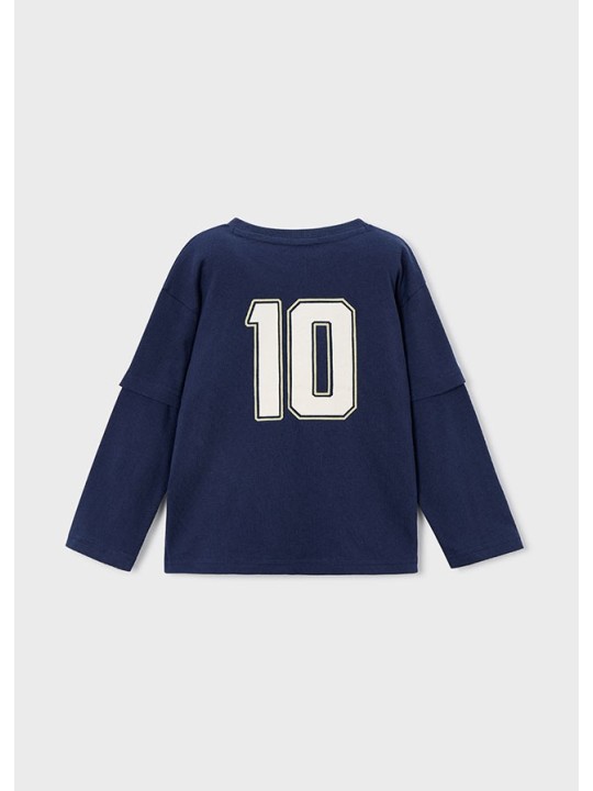 MAYORAL KOSZULKA BLUZKA NA DŁUGI RĘKAW DLA CHŁOPCA GRANAT 4075/75