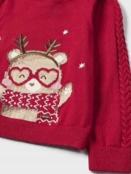 MAYORAL SWETER SWETEREK CZERWONY ŚWIĘTA 2312/38