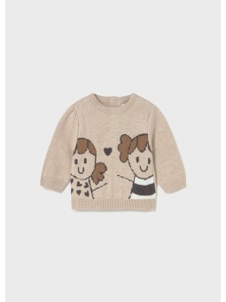MAYORAL NEWBORN  SWETER SWETEREK BEŻ DLA DZIEWCZYNKI 2340/83