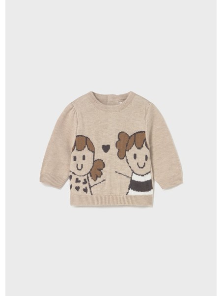 MAYORAL NEWBORN  SWETER SWETEREK BEŻ DLA DZIEWCZYNKI 2340/83