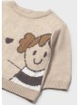 MAYORAL NEWBORN  SWETER SWETEREK BEŻ DLA DZIEWCZYNKI 2340/83