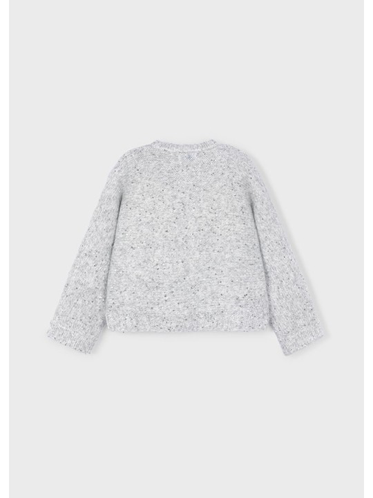 MAYORAL SWETER DLA DZIEWCZYNKI SREBRNY SZARY CEKINY 4306/66